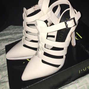 Cute creamy heels. Size 6. Contact for more info